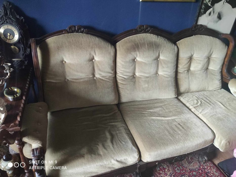 Wypoczynek kanapa sofa z fotelami w stylu Ludwikowskim