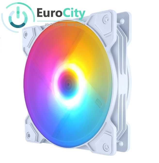 Кулер к корпусу QiuzAim FS-120 Black/White RGB подсветка