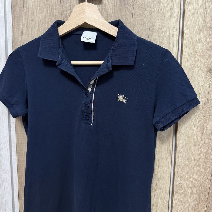 Оригінальне поло Burberry темно-синє (жіноче)