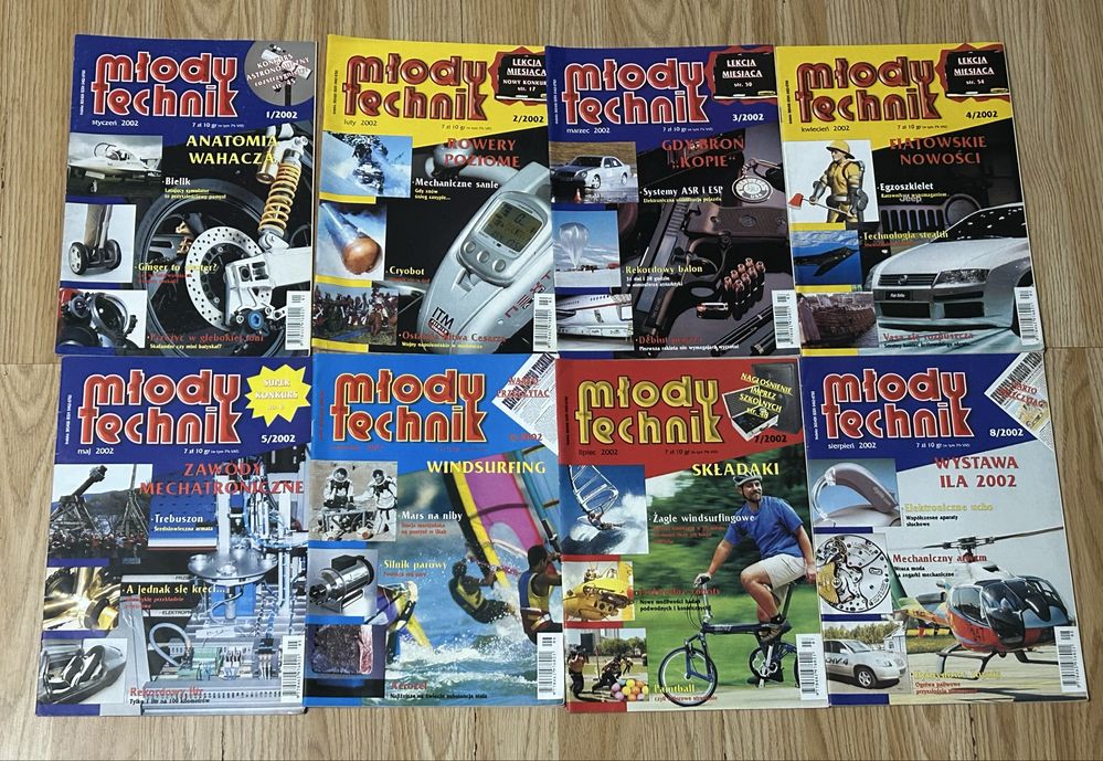 Młody technik, lata: ’99, ’00, ’01, ’02, czasopisma retro (opis)