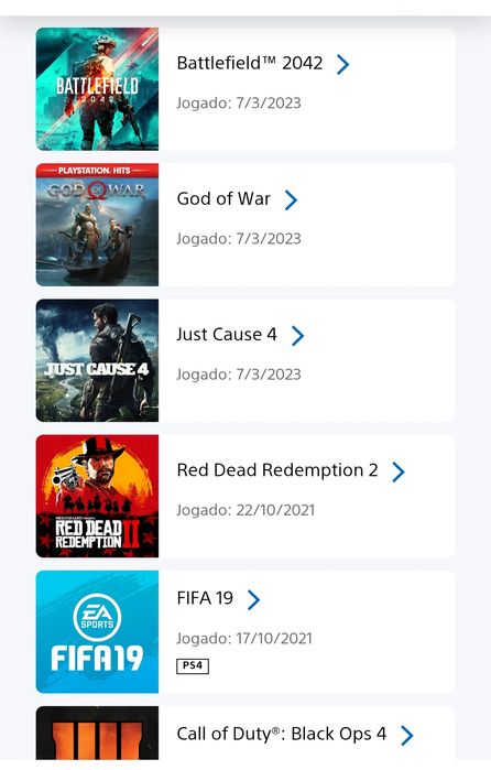 Jogos PS4 e algum PS5
