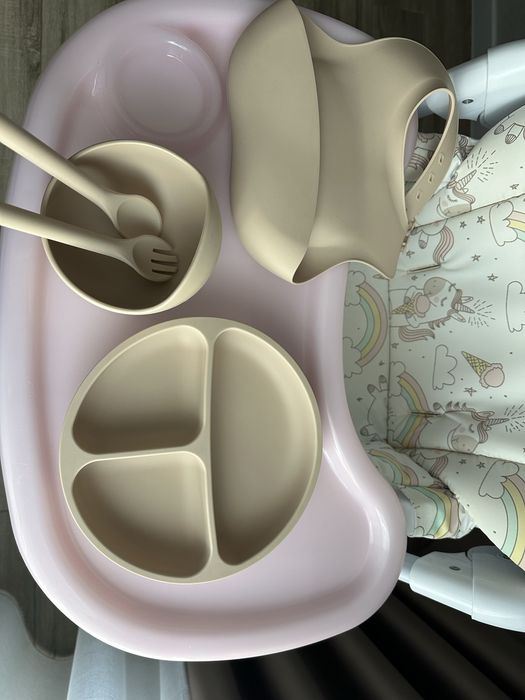 Столик для годування bambi крісло посуд для прикорму