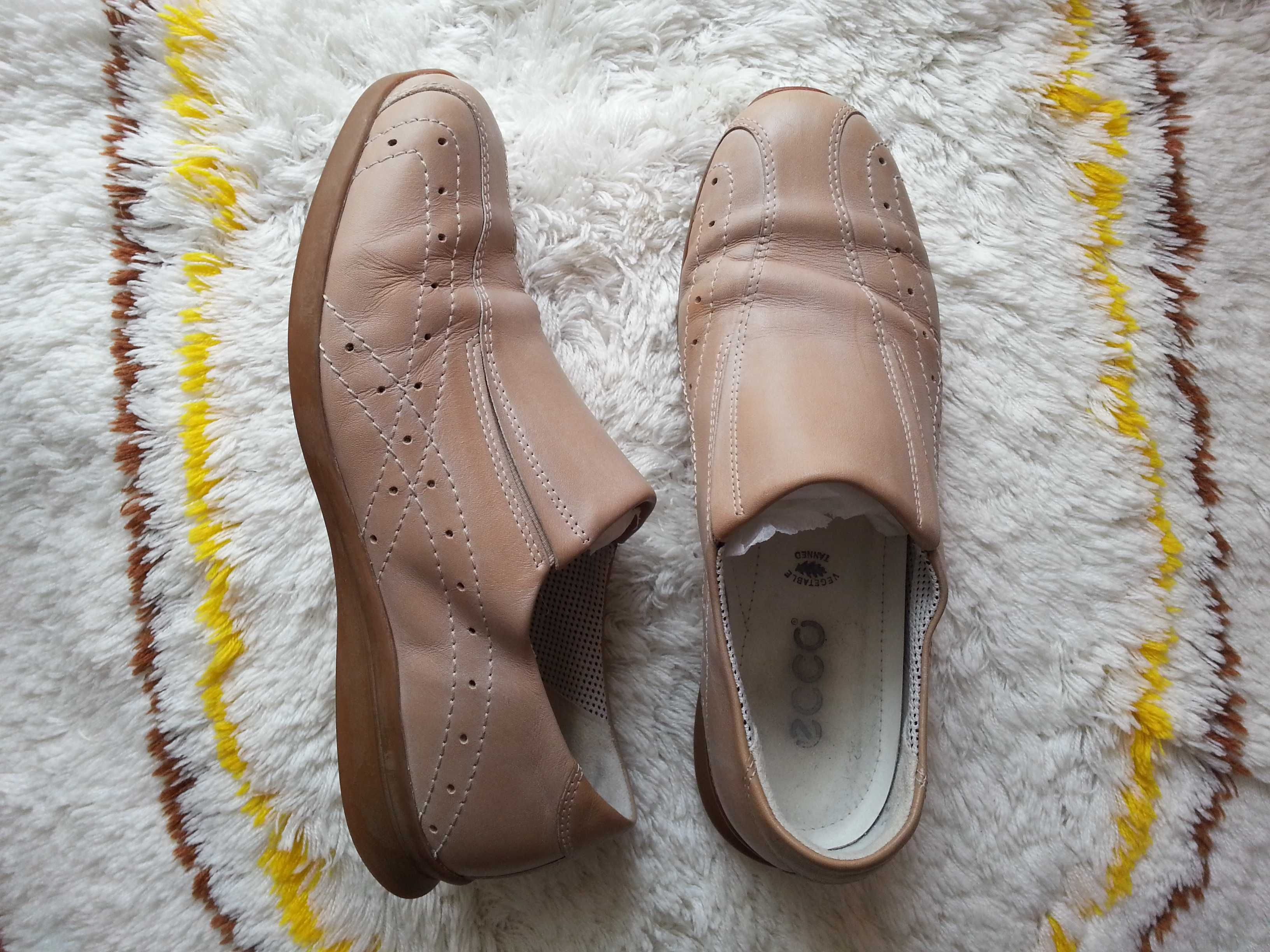 Шкіряні туфлі мокасини Ecco 37р. 24.8 см.