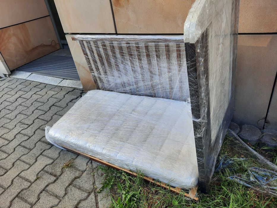Łózeczko dziecięce drewniane Klupś Żyrafa Safari orzech 120x60