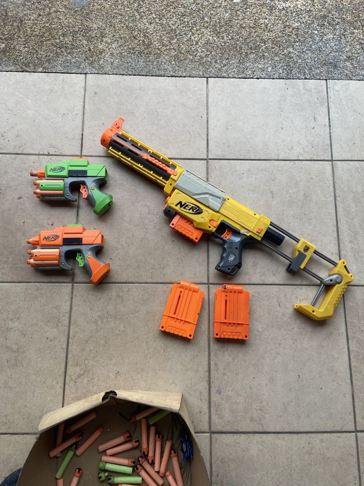 Pistolas nerf conjunto de 3