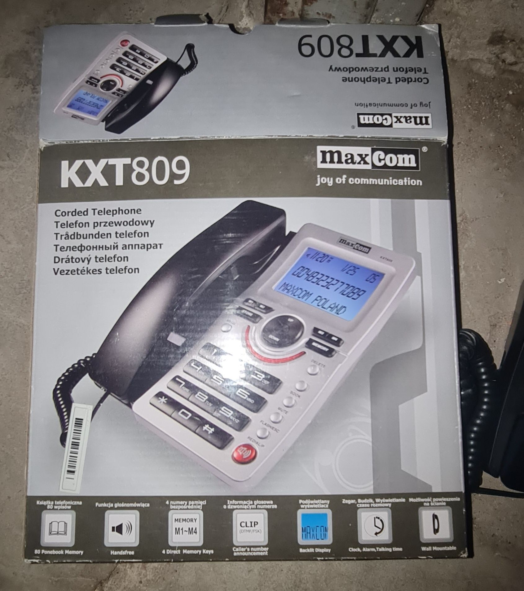 Telefon stacjonarny MaxCom KCT809 jak nowy.