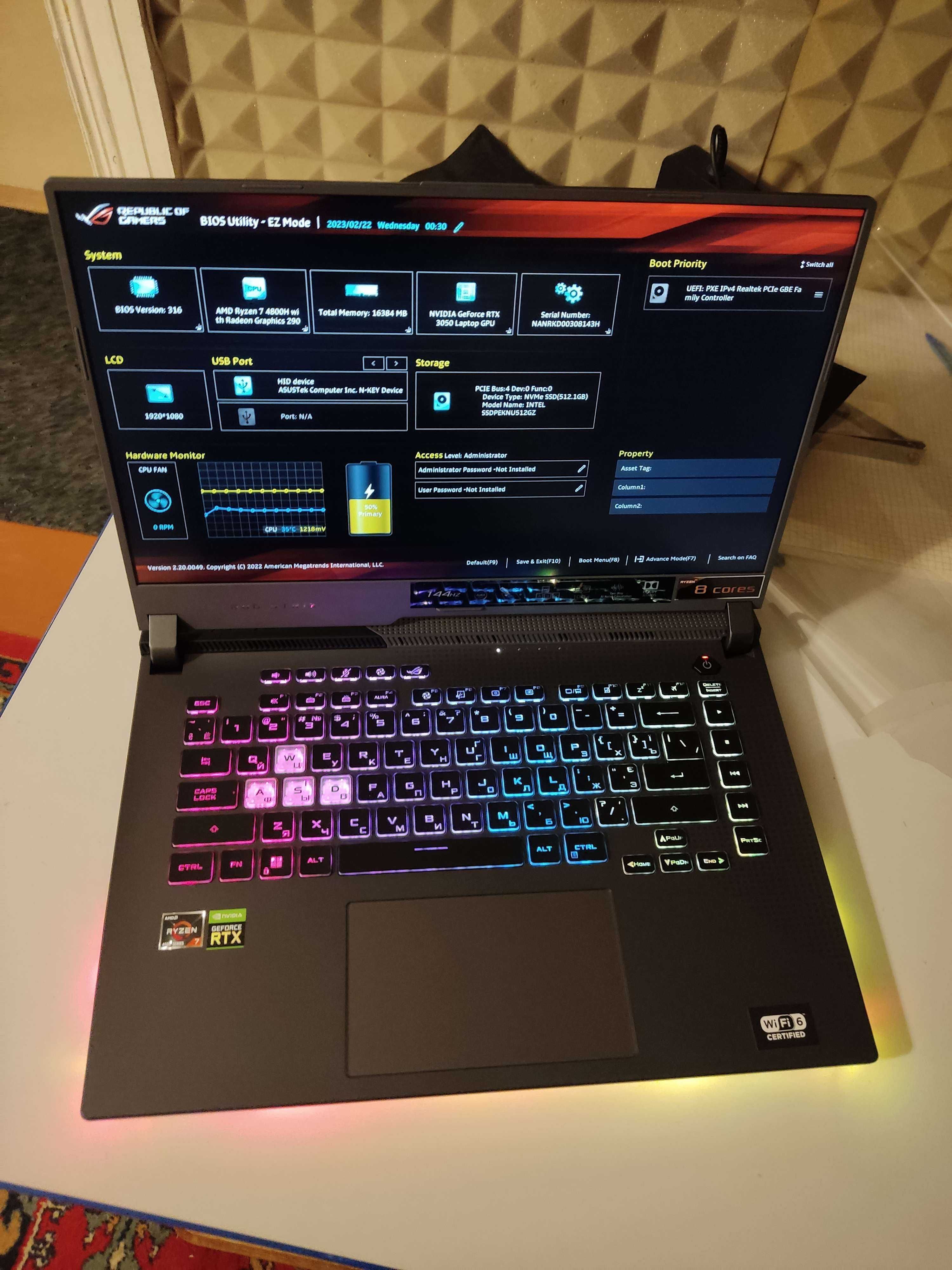 Продам ігровий ноутбук Asus ROG Strix G15