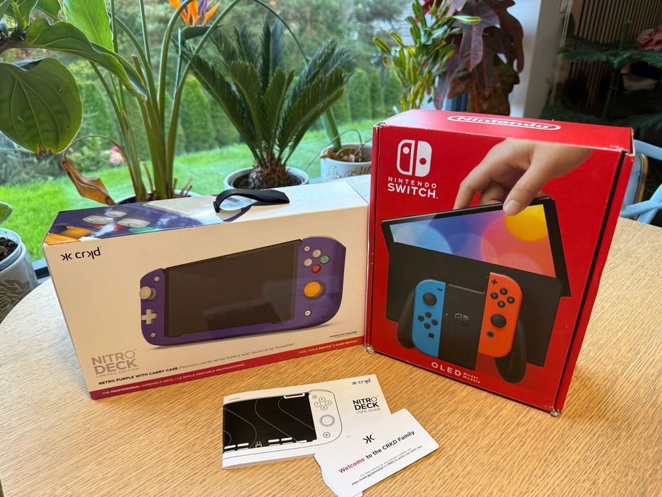 Switch OLED + Nitro Deck - limitowana edycja bardzo zadbany