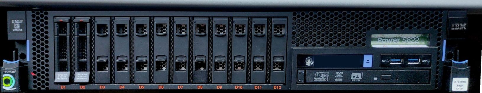 Сервер IBM Power System S822