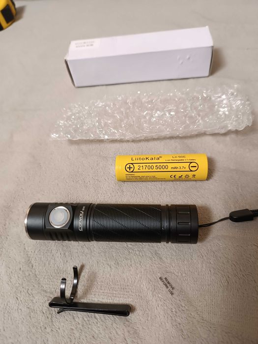 Ліхтарик Convoy S21E Nichia 519A 4000К USB Type-C під 21700 фонарик