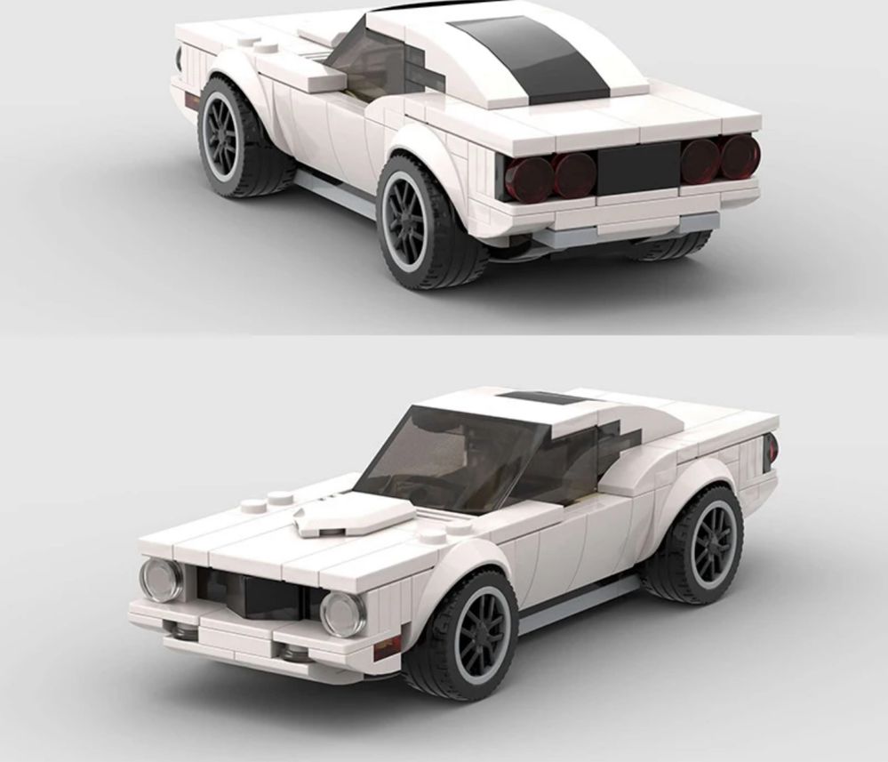 Auto autko samochód model na wzór LEGO Plymouth Barracuda