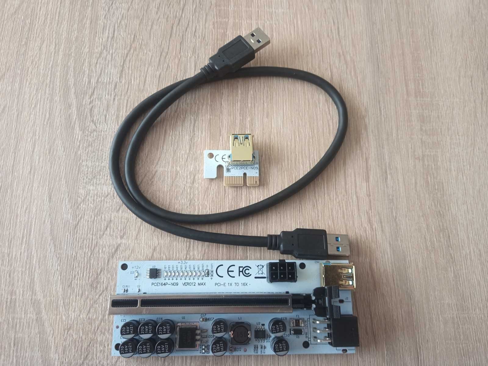 Riser PCI-e GPU USB 3.0 nowy ver012 MAX gold najnowszy PCI-E 1x to 16x