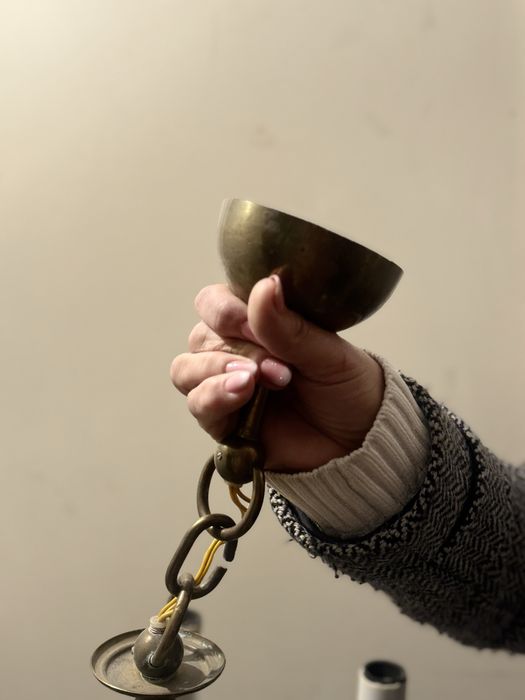 Żyrandol lampa sufitowa  z mosiądzu retro do salonu