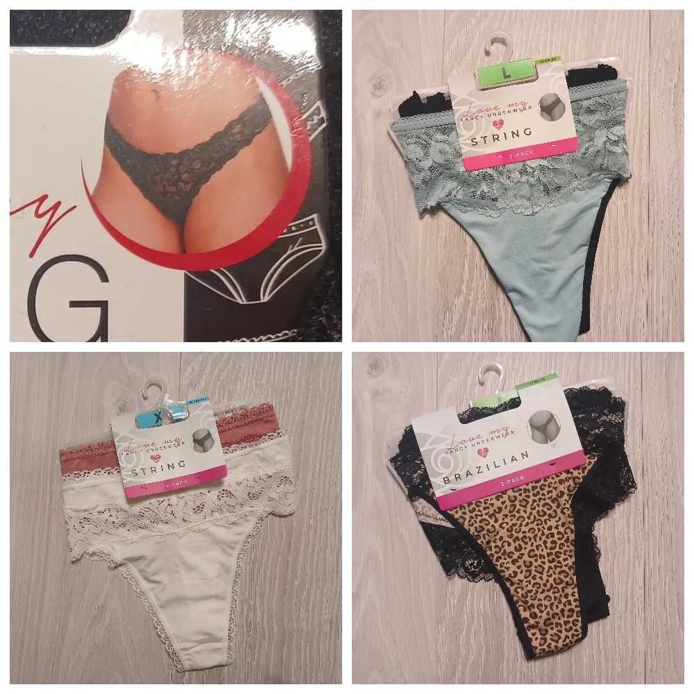 Жіночі мереживні стрінги набір 2 шт  fancy underwear