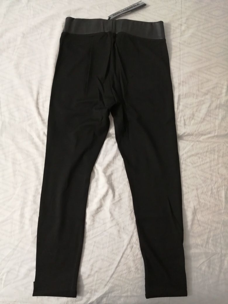 NOWE damskie legginsy Karl Lagerfeld spodnie obcisłe KL czarne XL kot