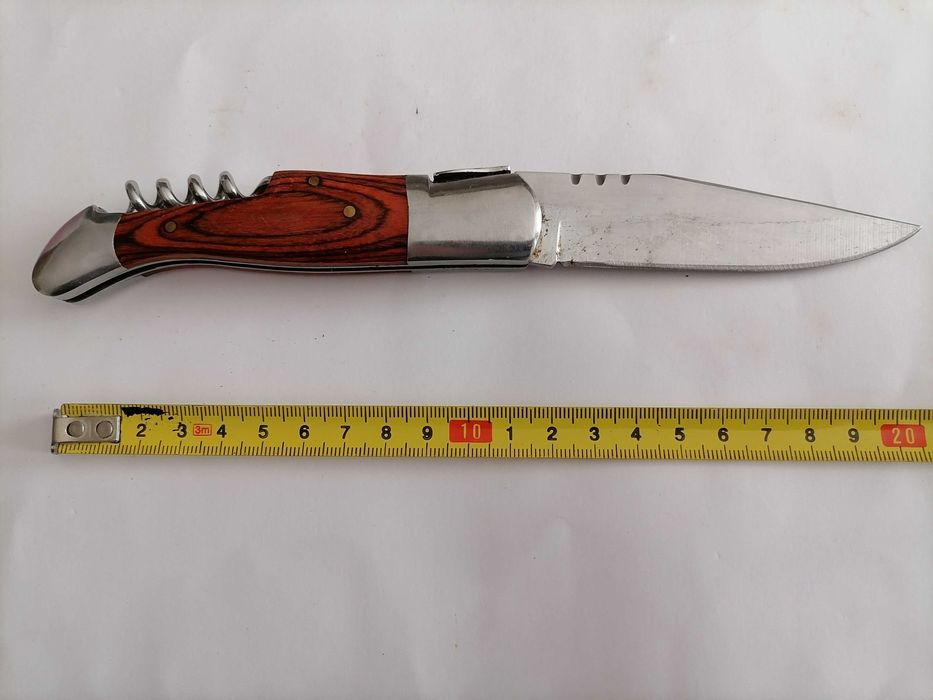 Canivete Coleção Caça Laguiole/Tipo ? com Saca Rolhas - Cabo Madeira