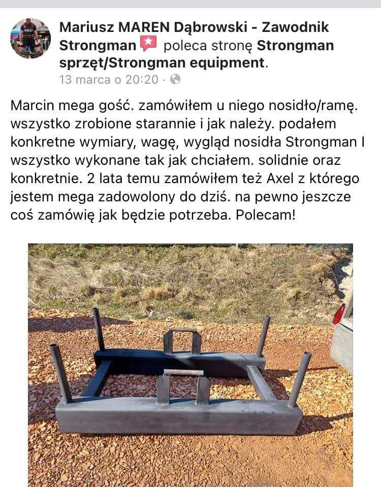 Strongman/Belka/Yoke/Axel/Nosidło/Walizki/Kule/Hantel