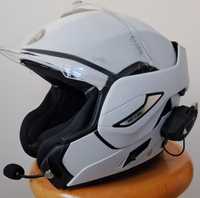 Kask Airoh Rev 19 rozm. M Biały + intercom