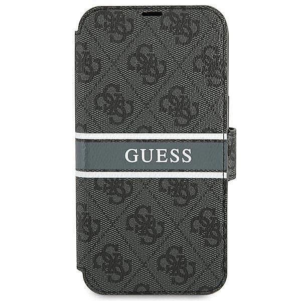 Etui Guess 4G Stripe na iPhone 13 mini - szare