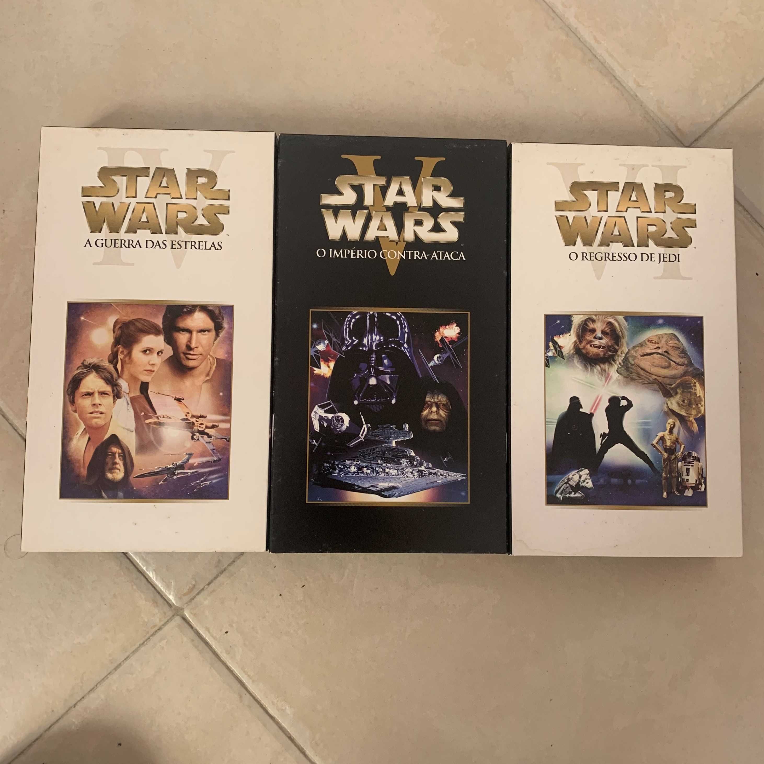 Triologia Star Wars (episódios IV, V e VI) em VHS