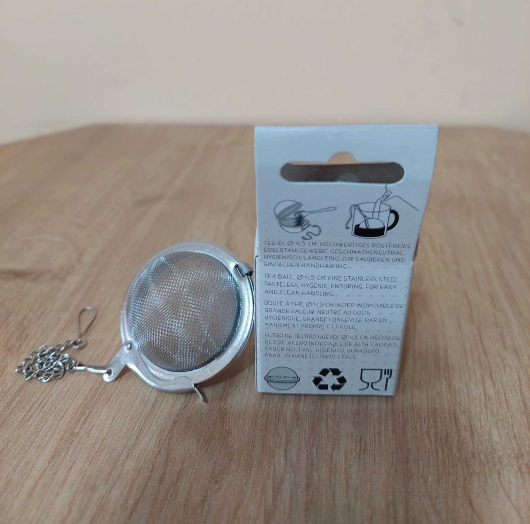 Zaparzacze do herbaty - kula z łańcuszkiem 4,5 cm i 6,5 cm. NOWE