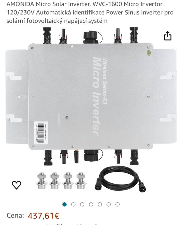 Інвертор на сонячні панелі WVC-1600 Вт