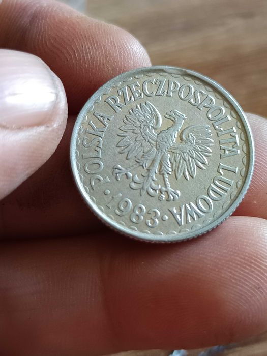Sprzedam monetę 1 zloty 1983 rok skrętka odkrój blachy