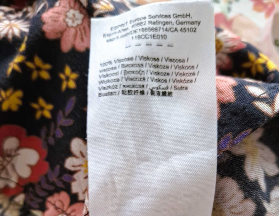 Sukienka / tunika retro romantyczna w kwiaty / wiskoza / roz 38