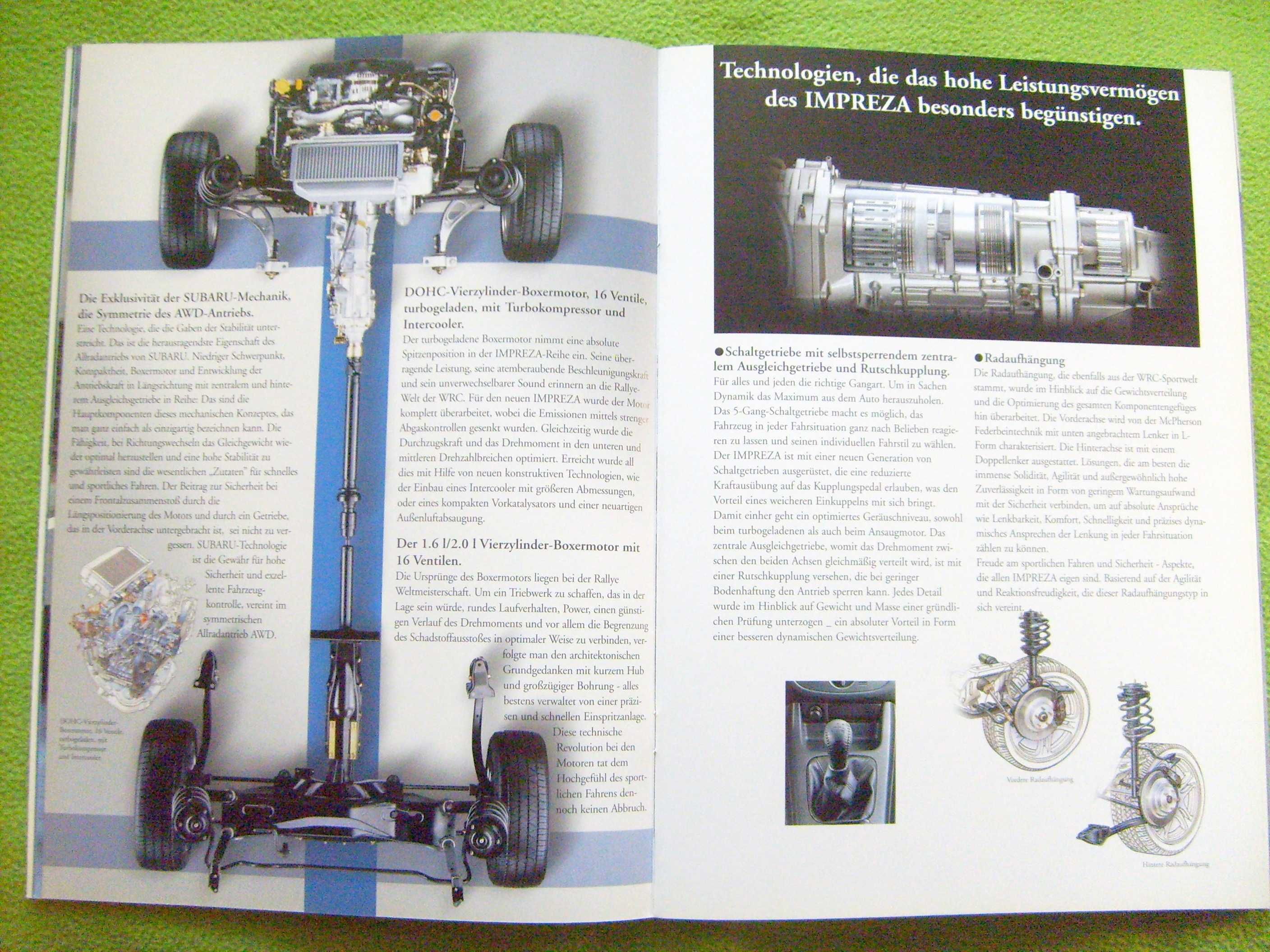 SUBARU IMPREZA Mk2 (GD) Berlina & Sport Wagon 2001 / prospekt 40 str.