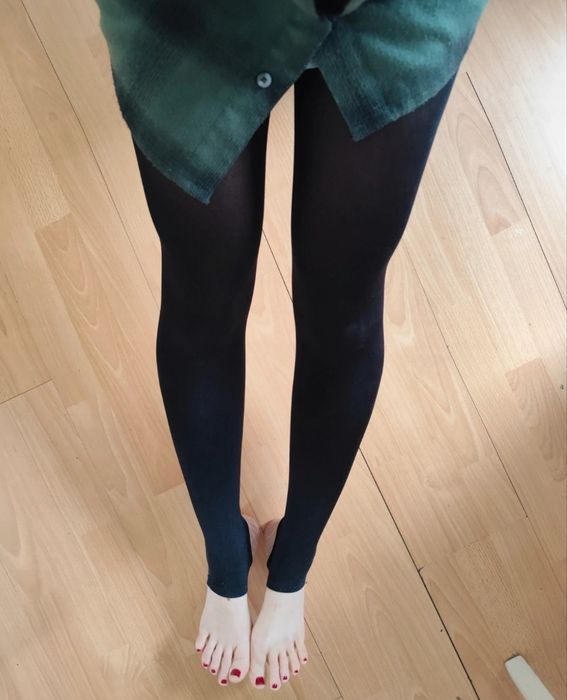 Legginsy leginsy getry cienkie paski na stopy