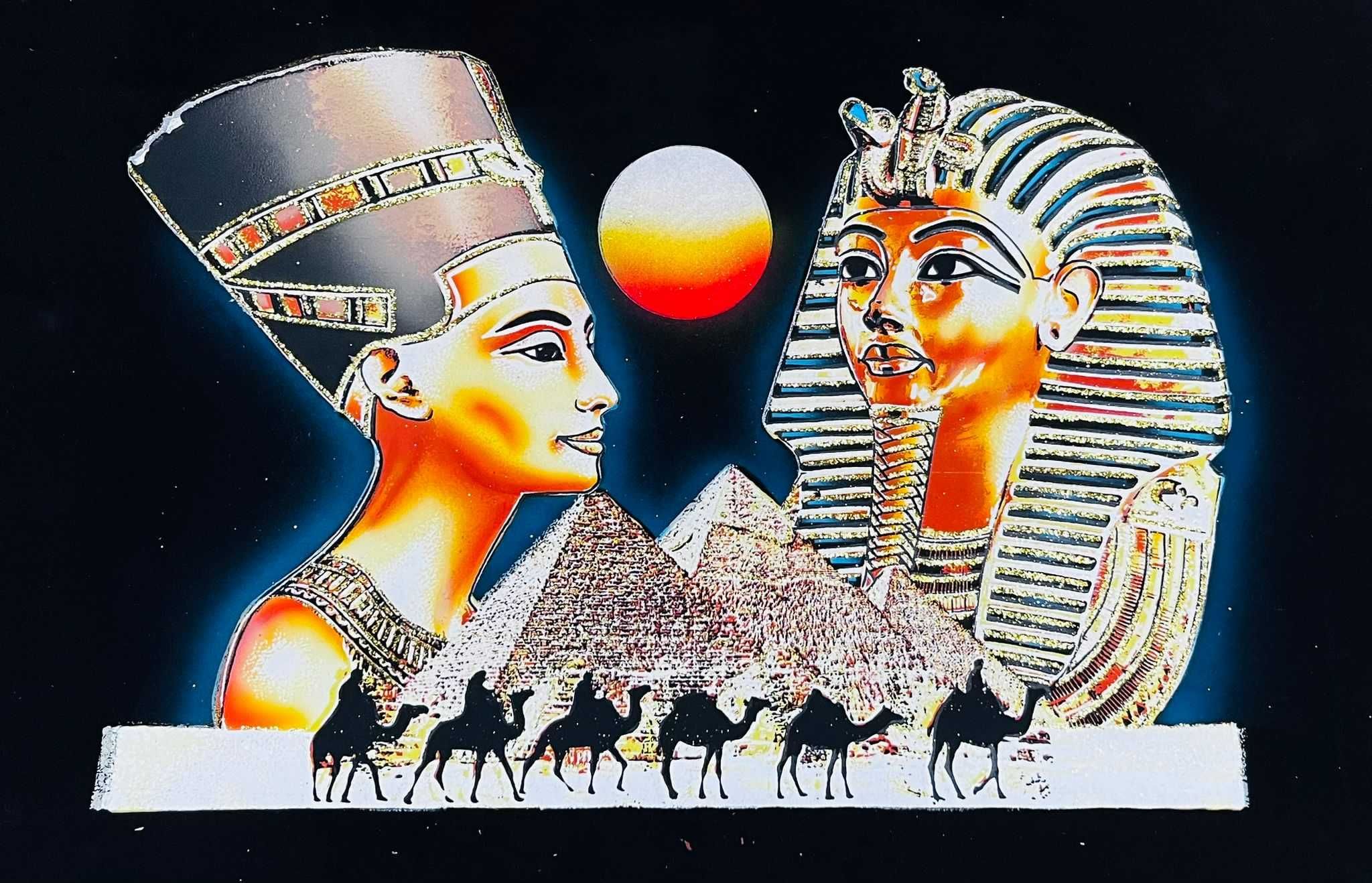 obrazy brokatowe przywiezione z egiptu