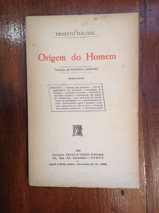 Ernesto Haeckel - Origem do Homem