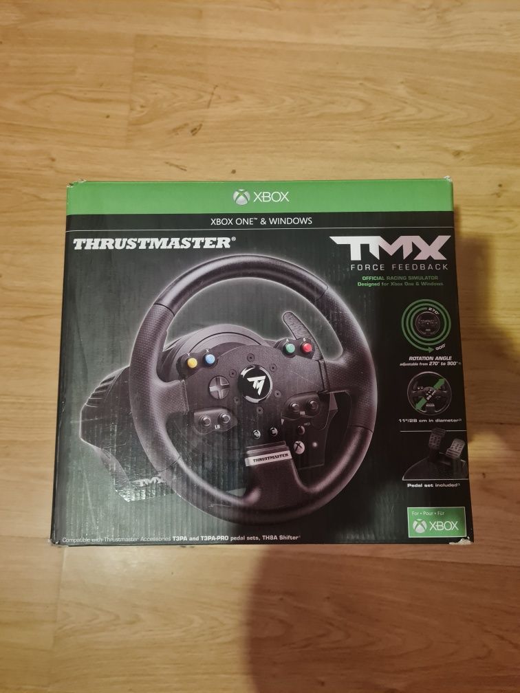 Zestaw kierownia thrustmaster tmx force feedback  stojak wheel standPr