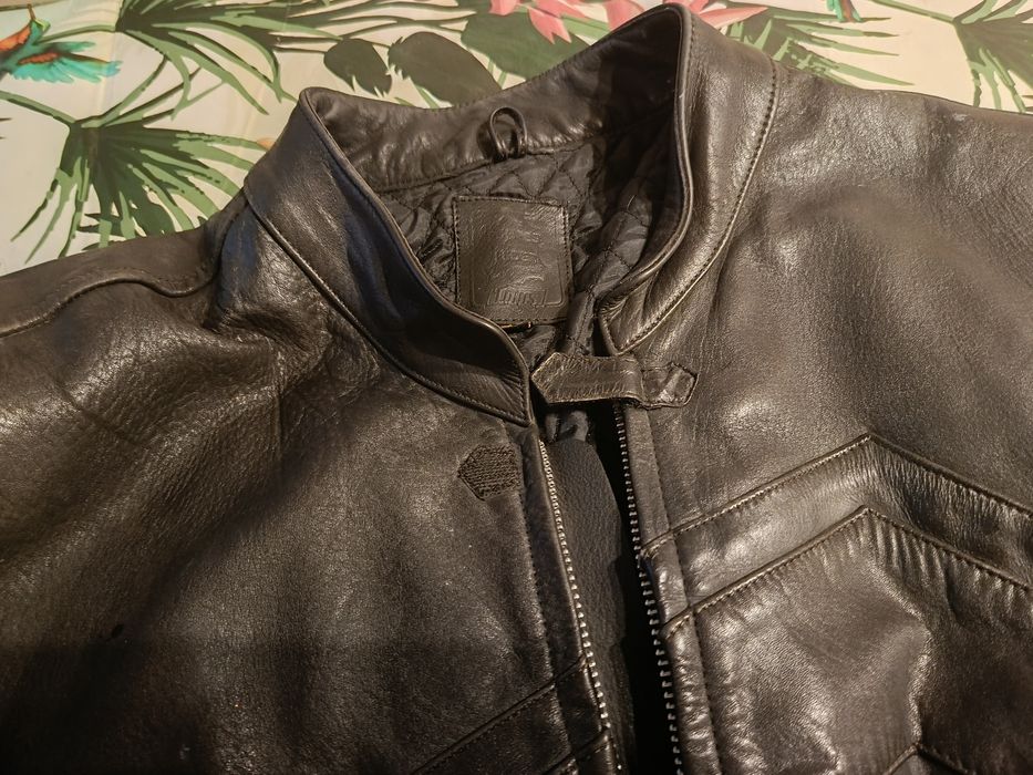 Skórzany komplet kurtka i spodnie motocyklowy