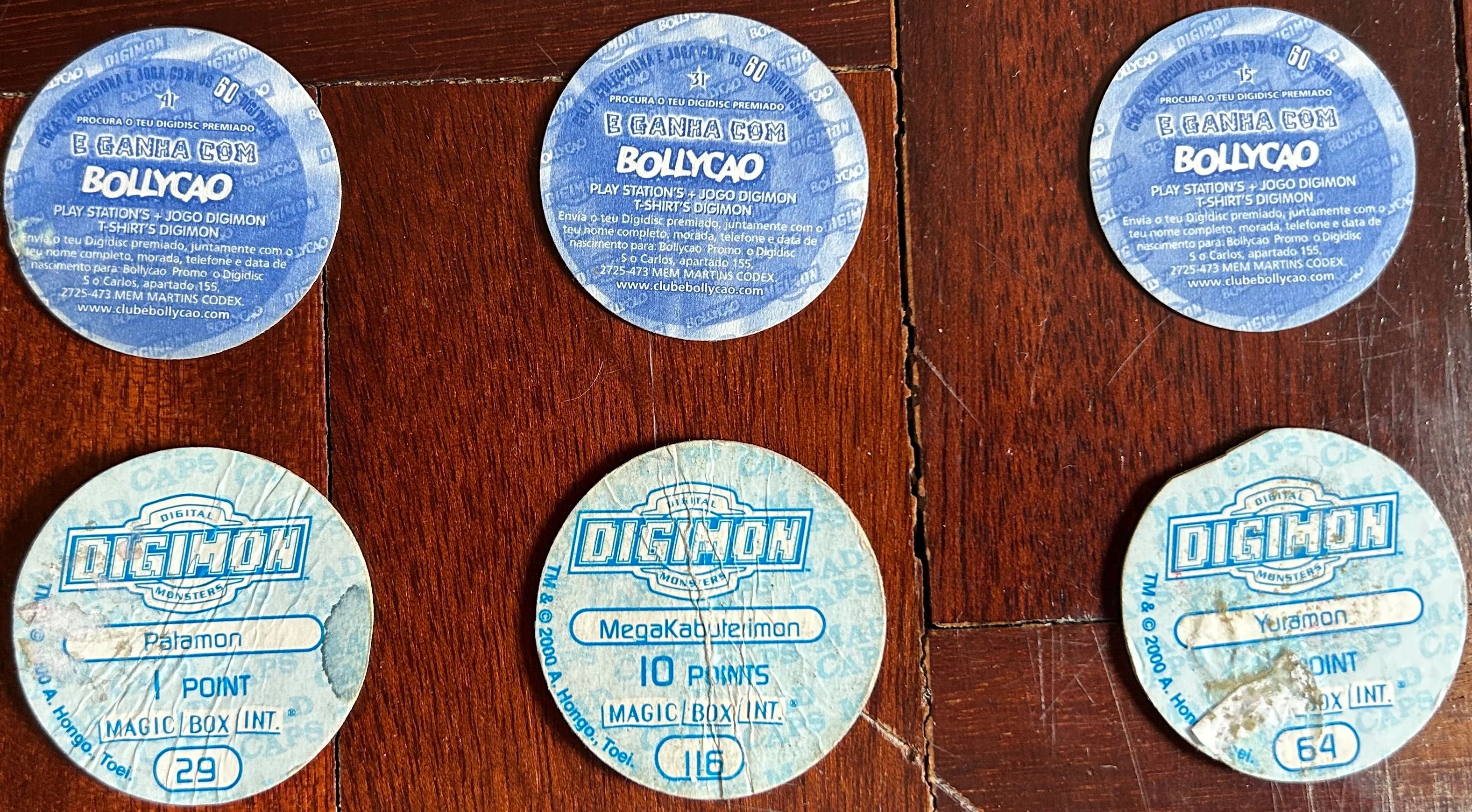 6 Tazos Digimon Bollycao