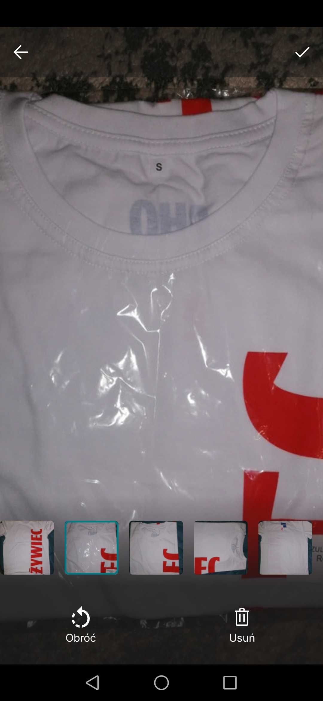 Koszulka męska, T-shirt Żywiec r. S biała z napisem, nowa