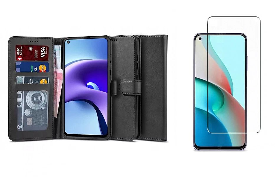 Etui Portfel 2 + Szkło do Xiaomi Redmi Note 9t 5g