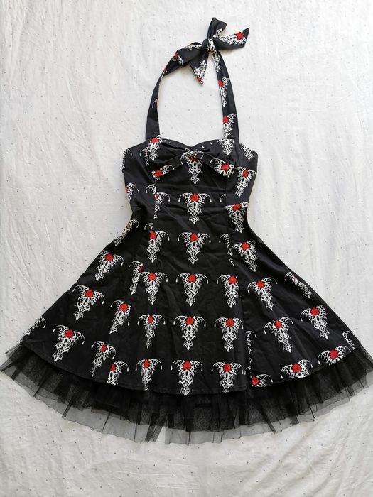Sukienka gothabilly Hearts & Roses
