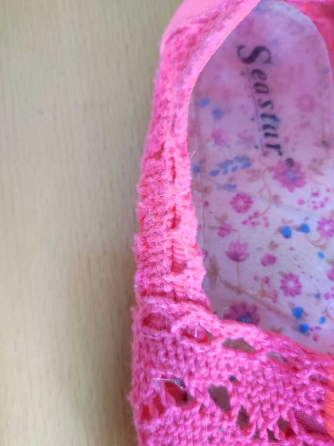 tenisówki espadryle włóczkowe koronkowe ażurowe neonowe przewiewne