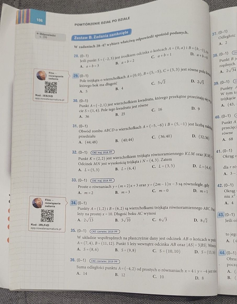 Zbìór zadań maturalnych matematyka