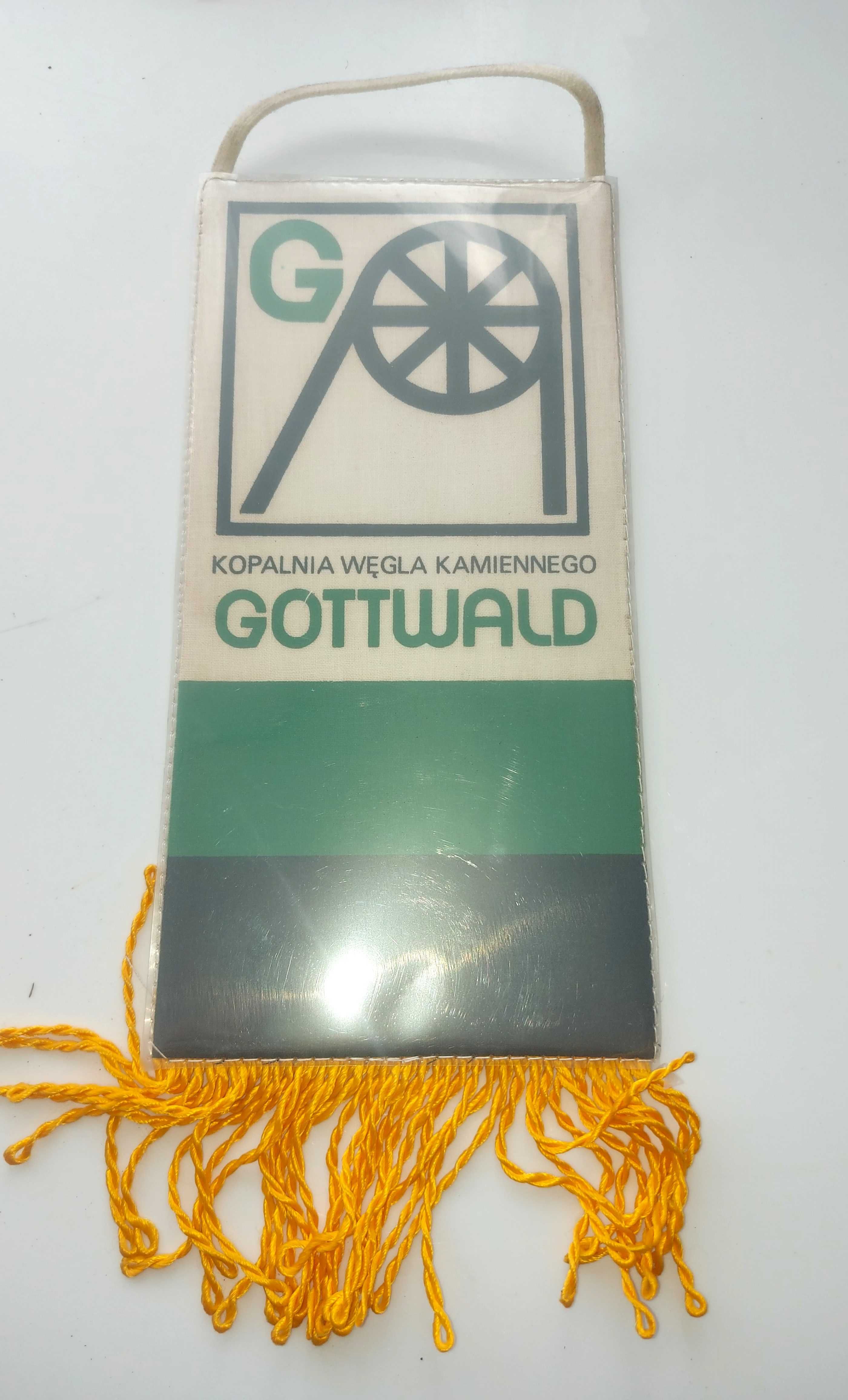 Proporczyk KWK Gottwald Kopalnia Węgla Kamiennego Katowice herb