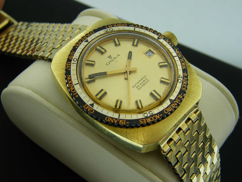 Onsa GMT Automatic w Złoconej Kopercie