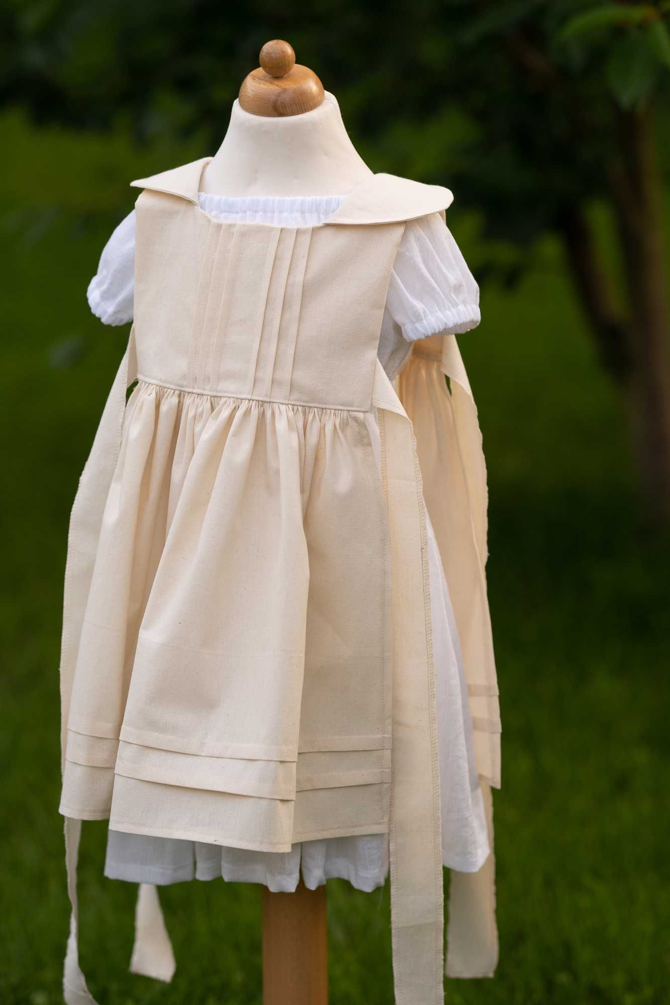 Sukienka fartuszek kapelusz vintage retro