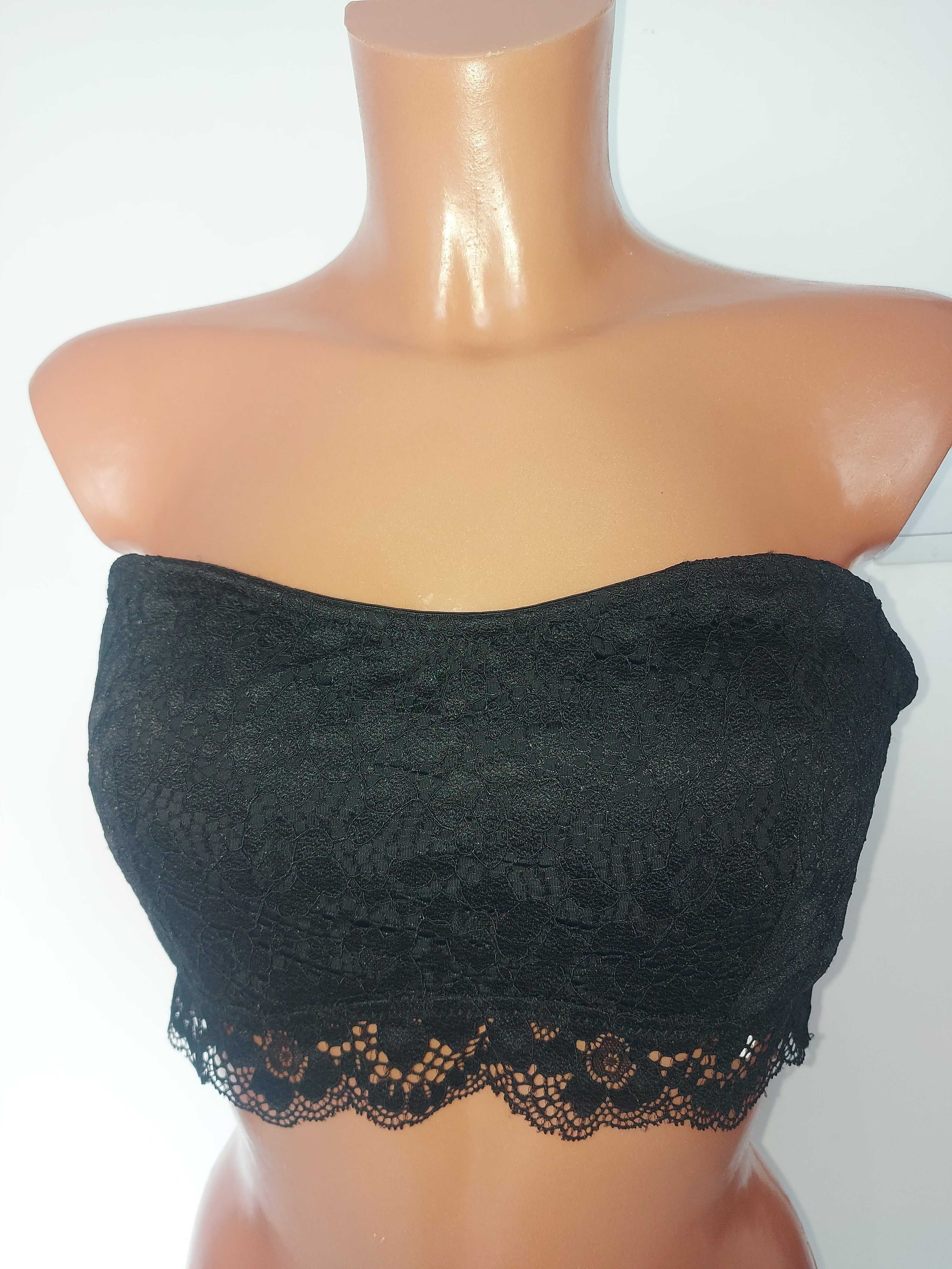 Braletka Bandeau dopasowany Top z Koronką New Yorker L Nowy