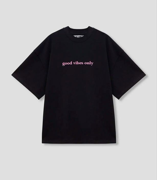 Оверсайз футболка українського бренду be om design good vibes only