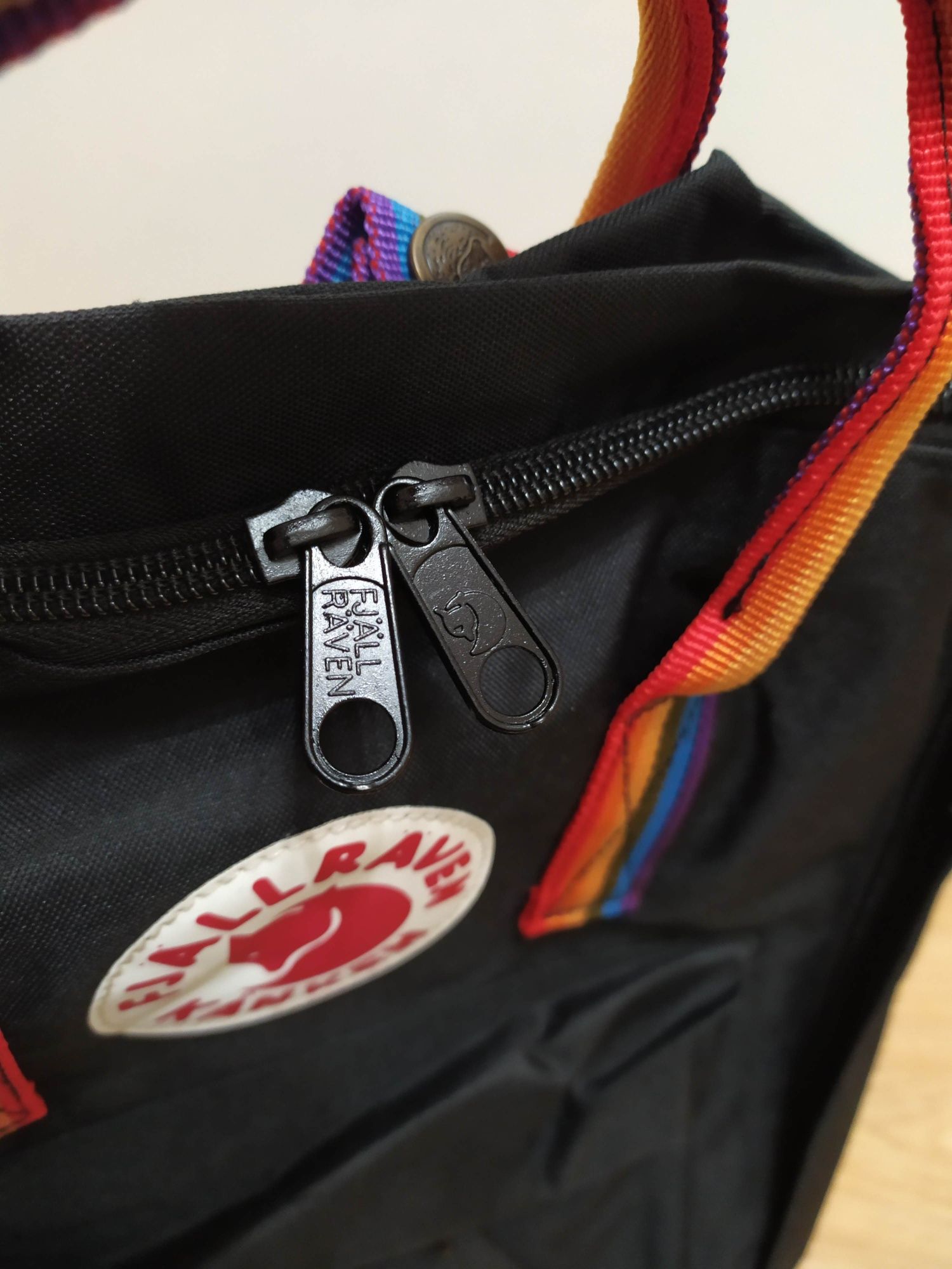 Школьный рюкзак kanken канкен ранец rainbow черный радужне ручки сумка