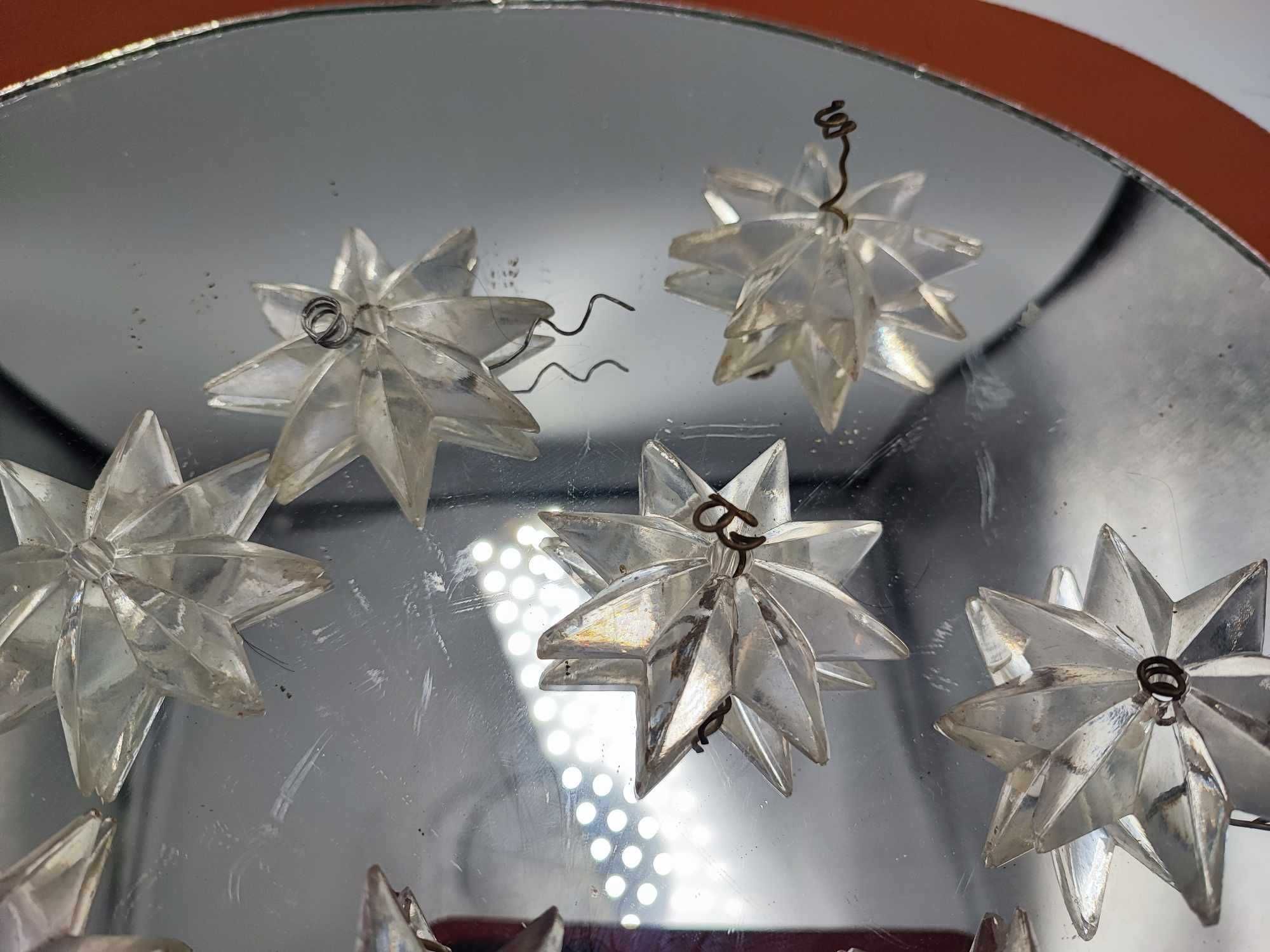 Przedwojenne kryształki szklane gwiazdki,śr.6,3 cm.cena za 1 sztukę
