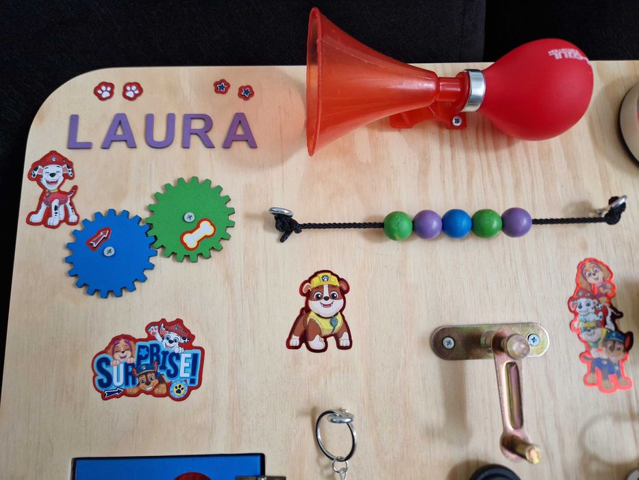 Tablica manipulacyjna sensoryczna XXL Psi Patrol + Imię Gratis!!!