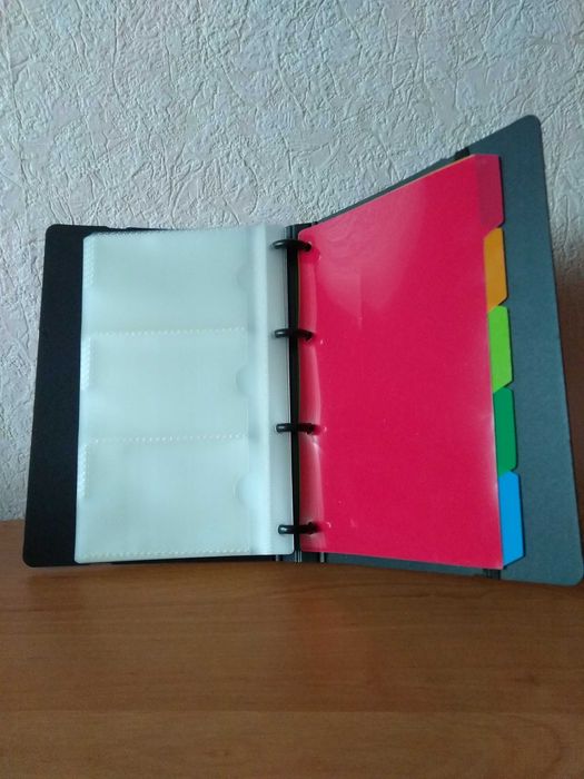 Альбом (визитница) с впаянными файлами Deli, 120 визиток, синяя