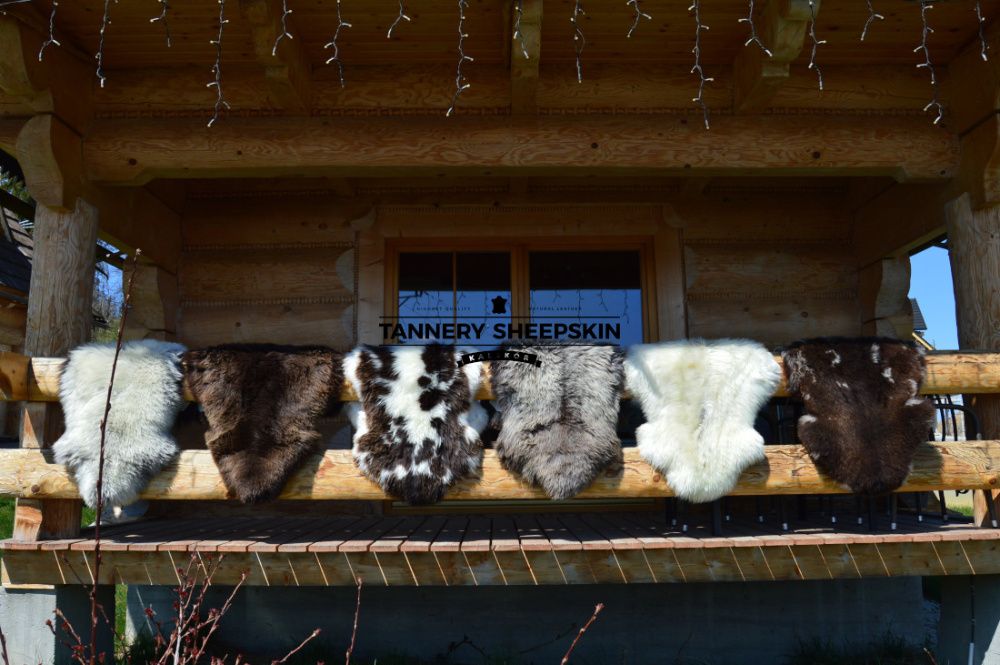 Dekoracyjne Skóry Owcze w Kolorach Naturalnych 90-100cm